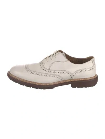 Pre-owned Ferragamo Leather Brogues In Neutral