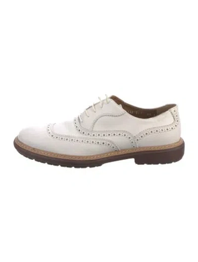 Pre-owned Ferragamo Leather Brogues In White