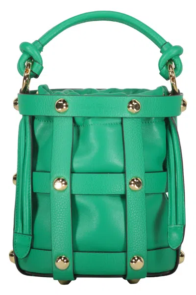 Ferragamo Leather Bucket Bag In Green