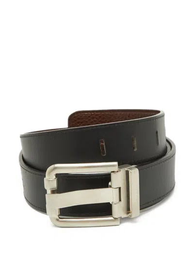 Pre-owned Ferragamo Leather Buckle Belt