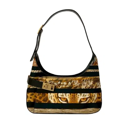 Pre-owned Ferragamo Leather Canvas Shoulder Bag () In Multi