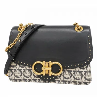 Pre-owned Ferragamo Leather Canvas Shoulder Bag () In Multi