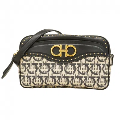 Pre-owned Ferragamo Leather Canvas Shoulder Bag () In Multi
