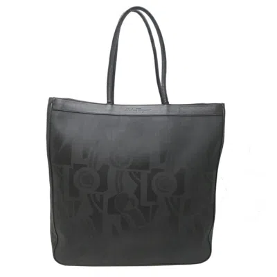 Pre-owned Ferragamo Leather Canvas Tote Bag ()