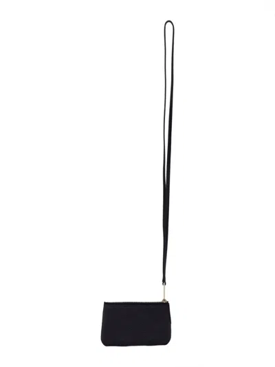 Ferragamo Leather Card Case In Black