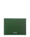Ferragamo Leather Card Case In Green