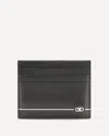 Ferragamo Leather Card Holder In Black