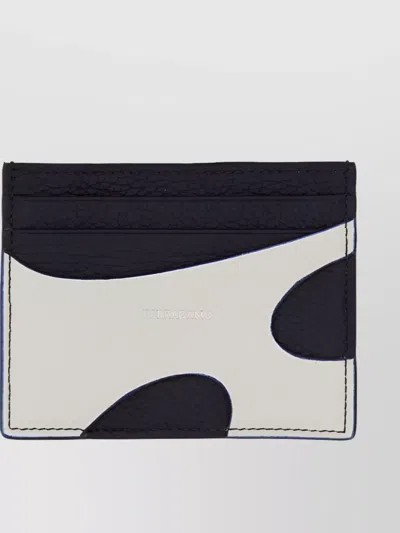 Ferragamo Leather Card Holder Contrast Design In White