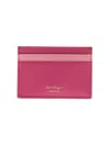 Ferragamo Leather Card Holder In Pink