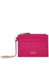 Ferragamo Leather Cardholder In Pink