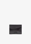 Ferragamo Leather Cardholder With Cut-outs In Black