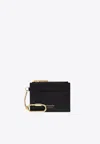 Ferragamo Leather Cardholder With Key-ring In Black