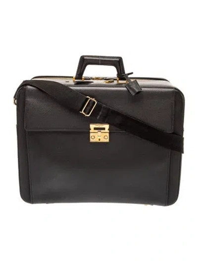 Pre-owned Ferragamo Leather Carry-on In Black