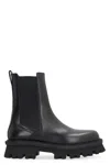 Ferragamo Chunky Sole Leather Chelsea Boots