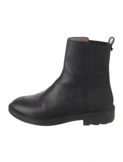 Pre-owned Ferragamo Leather Chelsea Boots In Black
