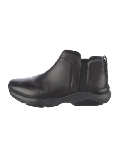 Pre-owned Ferragamo Leather Chelsea Boots In Black