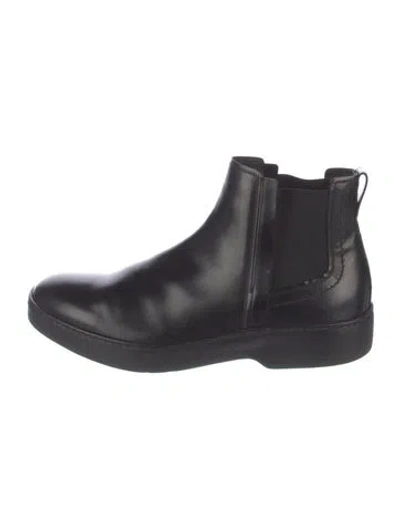 Pre-owned Ferragamo Leather Chelsea Boots In Blue