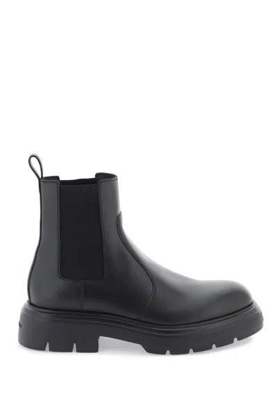 Ferragamo Women's Salvatore Leather Chelsea Boots In Black