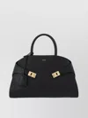 Ferragamo Leather Circular Top Handle Shoulder Bag