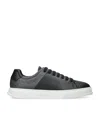 Ferragamo Leather Clayton Sneakers In Black