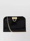 Ferragamo Leather Clutch Bag Gold-tone Hardware