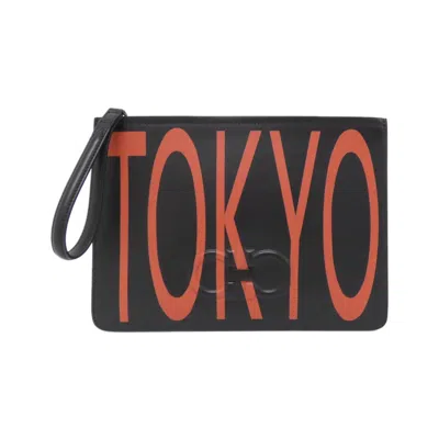 Pre-owned Ferragamo Leather Clutch Bag Handbag ()