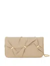 Shop Ferragamo Leather Clutch Bag In Neutrals