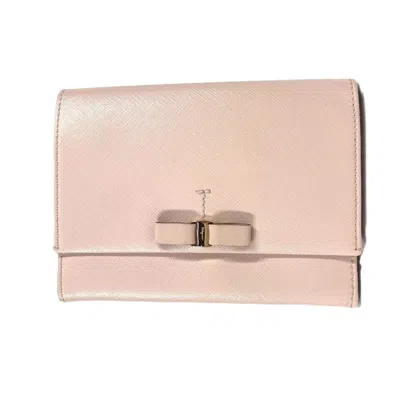 Pre-owned Ferragamo Leather Clutch Bag Pouch () In Pink