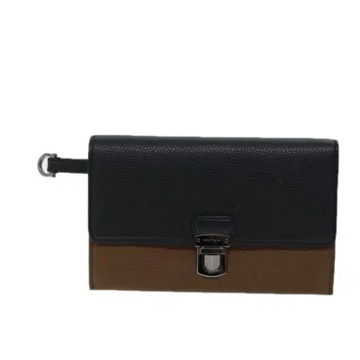 Pre-owned Ferragamo Leather Clutch Bag () In Black