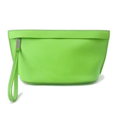 Pre-owned Ferragamo Leather Clutch Bag () In Green