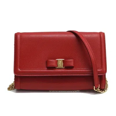 Pre-owned Ferragamo Leather Clutch Bag Shoulder Bag ()