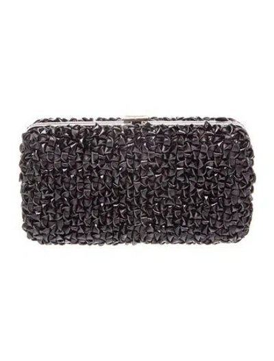 Pre-owned Ferragamo Leather Clutch In Black