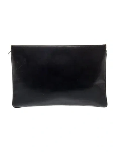 Pre-owned Ferragamo Leather Clutch In Blue