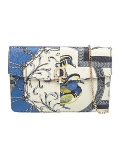 Pre-owned Ferragamo Leather Clutch In Blue