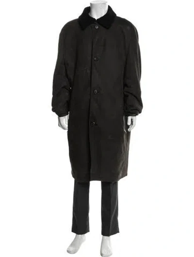 Pre-owned Ferragamo Leather Coat In Brown