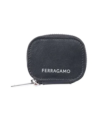 Ferragamo Leather Coin Purse In Black