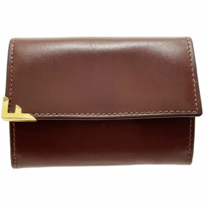 Pre-owned Ferragamo Leather Coin Purse/coin Case () In Brown
