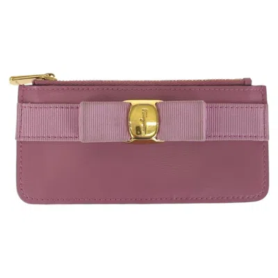 Pre-owned Ferragamo Leather Coin Purse/coin Case () In Pink