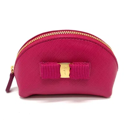 Pre-owned Ferragamo Leather Coin Purse/coin Case () In Pink