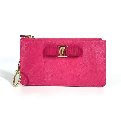 Pre-owned Ferragamo Leather Coin Purse/coin Case () In Pink