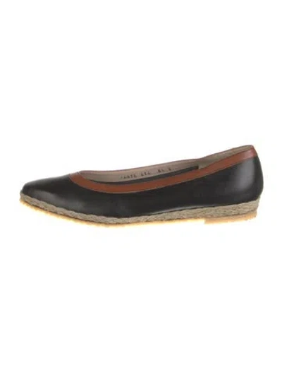 Pre-owned Ferragamo Leather Colorblock Pattern Ballet Flats In Multi