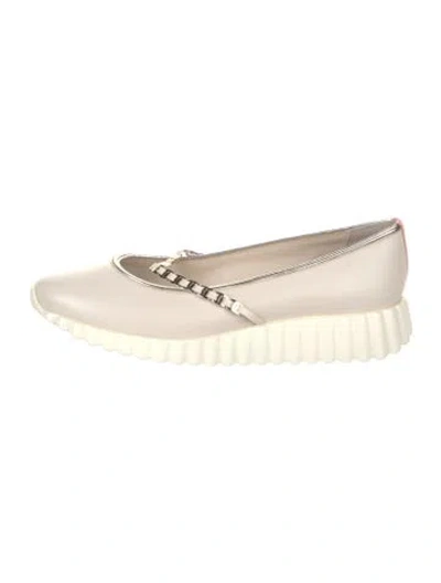 Pre-owned Ferragamo Leather Colorblock Pattern Mules In Pink