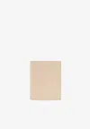 Ferragamo Leather Compact Two-tone Wallet In Cream