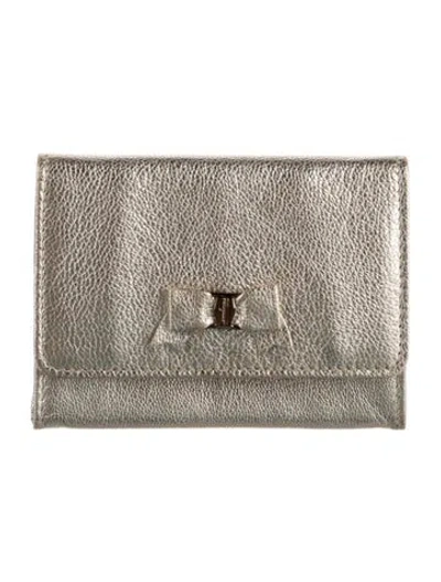 Pre-owned Ferragamo Leather Compact Wallet