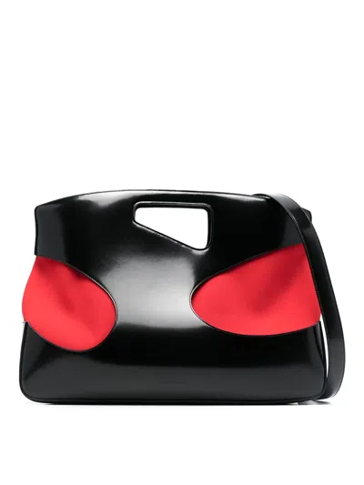 Ferragamo Leather And Fabric Tote Bag In Multicolor