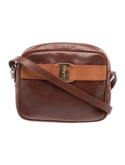 Pre-owned Ferragamo Leather Crossbody Bag In Brown