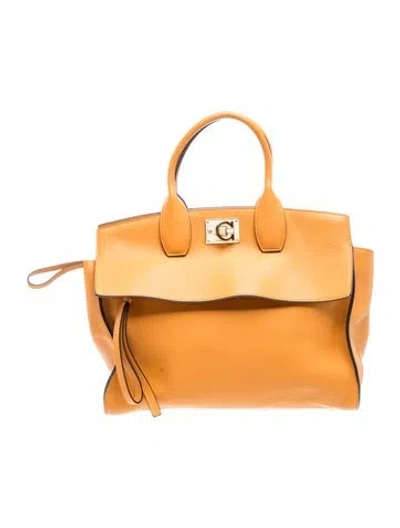 Pre-owned Ferragamo Leather Crossbody Bag In Brown