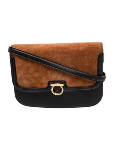 Pre-owned Ferragamo Leather Crossbody Bag In Brown