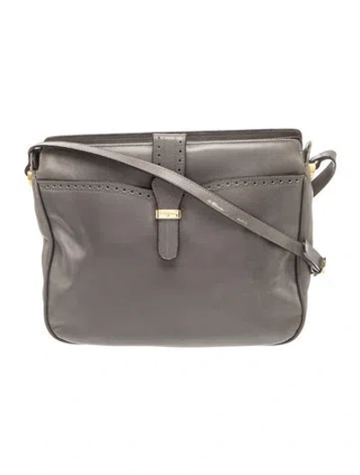 Pre-owned Ferragamo Leather Crossbody Bag In Gray