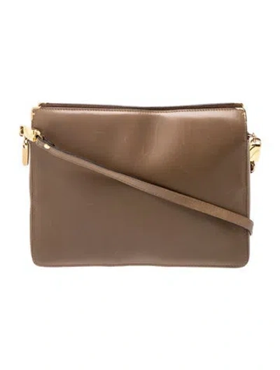 Pre-owned Ferragamo Leather Crossbody Bag In Neutral